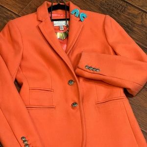 Orange J. Crew Blazer, Size 2